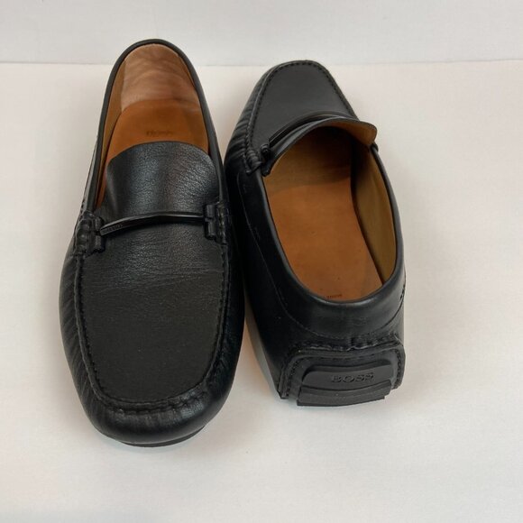 Hugo Boss Black Moccasins Driver  Loafers Soft Leather Sz 10 Like NEW main image 11